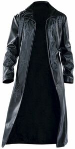 Tribal Coat Kunstledermantel - M bis 5XL - für Männer - Größe 3XL - schwarz