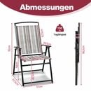 Bild 2 von COSTWAY Gartenstuhl 2er Set Hochlehner Klappstuhl (2 St), bis 150kg