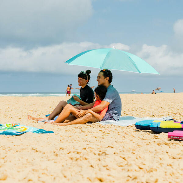 Bild 1 von Strand-Sonnenschirm UV-Schutz 50+ - Paruv 160 für 2 Personen mehrfarbig