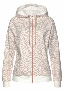 LASCANA Kapuzensweatjacke / Sweatshirtjacke mit Details in Roségold und seitlichen Taschen