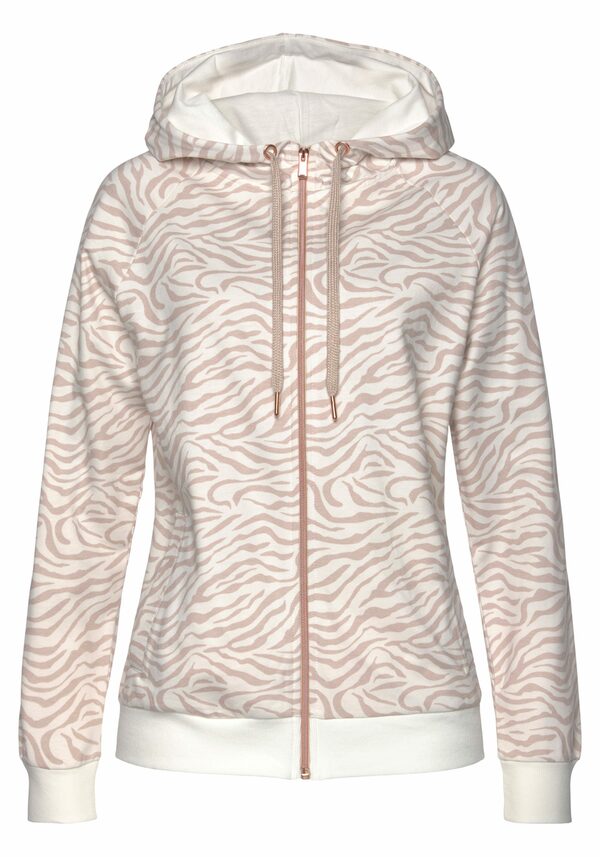 Bild 1 von LASCANA Kapuzensweatjacke / Sweatshirtjacke mit Details in Roségold und seitlichen Taschen