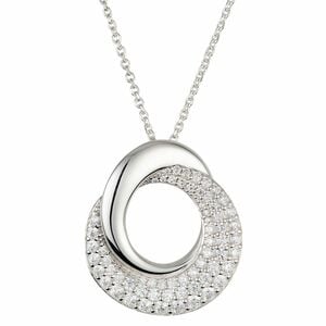 DIAMONIQUE® PREMIUM Anhänger mit Kette = 1,06ct Silber 958