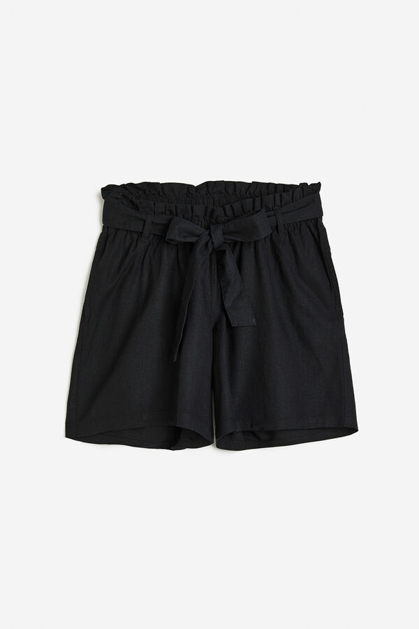 Bild 1 von H&M MAMA Before & After Shorts aus Leinenmischung Schwarz, Unterwäsche in Größe M. Farbe: Black