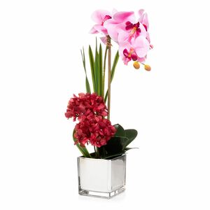 B-Ware ABELLA Flora künstliche Orchidee mit Unterbepflanzung Höhe 58cm