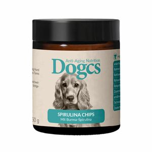 DOGCS by Dr. Pleuse Spirulina Chips Anti-Aging Einzelfuttermittel für Hunde, 60g