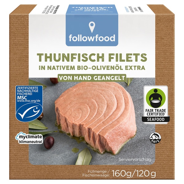 Bild 1 von FOLLOWFOOD Thunfischfilets 160 g