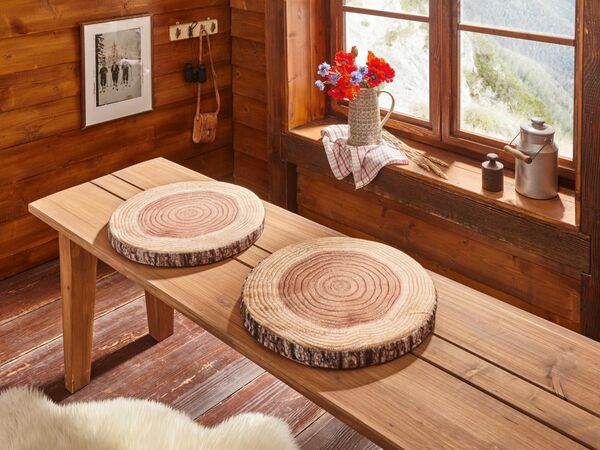Bild 1 von HomeLiving Sitzkissen "Baumscheibe" Textil Wohnen Möbel Couch Sessel Liege bequem