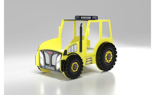 Bild 1 von Autobett Traktor gelb Maße (cm): B: 111 H: 145 Kindermöbel