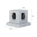 Bild 3 von Grafner Steinoptik Steckdosensäule mit 4 Außensteckdosen Gartensteckdose Energiesäule Granit
