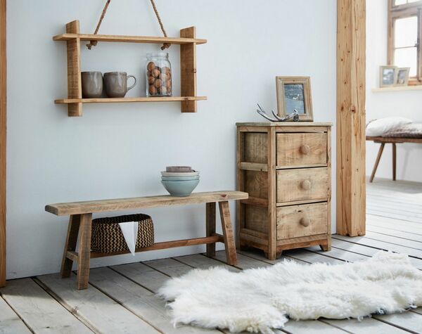 Bild 1 von HomeLiving Kommode "Used-Look" Wohnen Möbel Ordnungshelfer,rustikales Schränkchen,Used Look