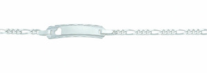 Adelia´s Silberarmband "Damen Silberschmuck 925 Silber Figaro Armband 14 cm", 925 Sterling Silber Figarokette Silberschmuck für Damen