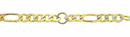 Bild 1 von Adelia´s Fußkette "Damen Goldschmuck 333 Gold Figaro Fußkettchen 25 cm", 25 cm 333 Gold Figarokette Goldschmuck für Damen