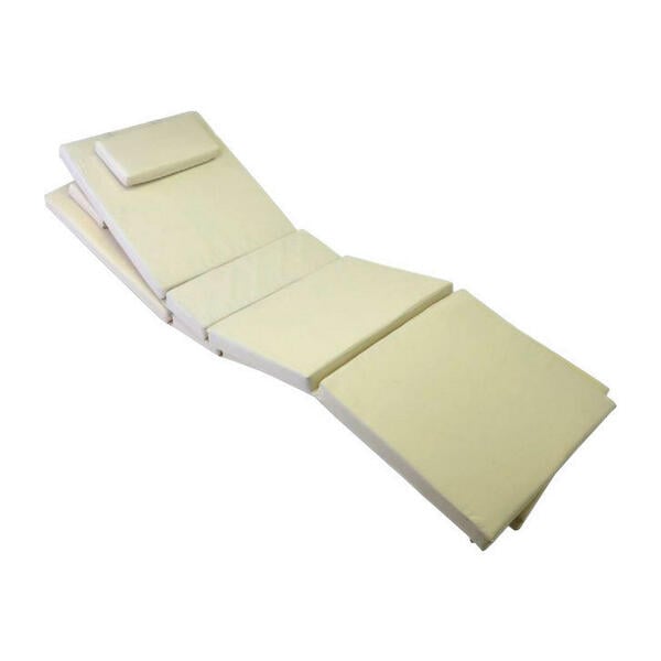 Bild 1 von VCM Liegenauflage 2er Set creme Polyester B/L: ca. 58x188 cm