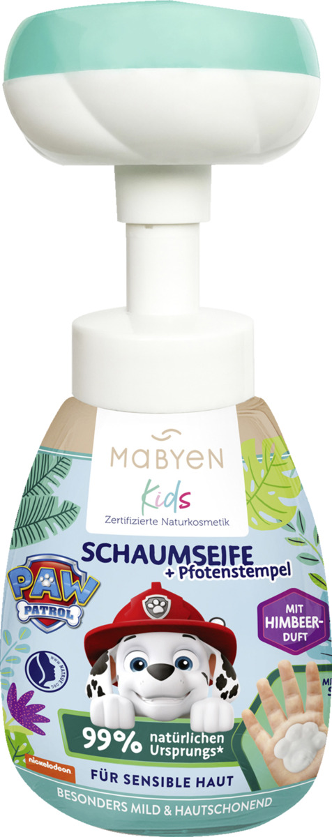 Bild 1 von Mabyen Kids Schaumseife mit Pfotenstempel, Himbeerduft