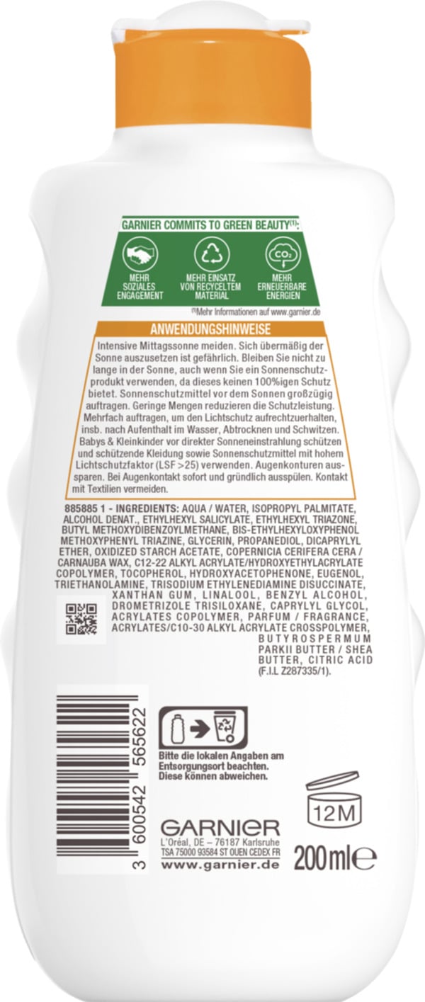 Bild 2 von Garnier Hydra 24H Sonnenschutz-Milch LSF 50+