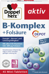 Doppelherz aktiv B-Komplex + Folsäure Mini-Tabletten