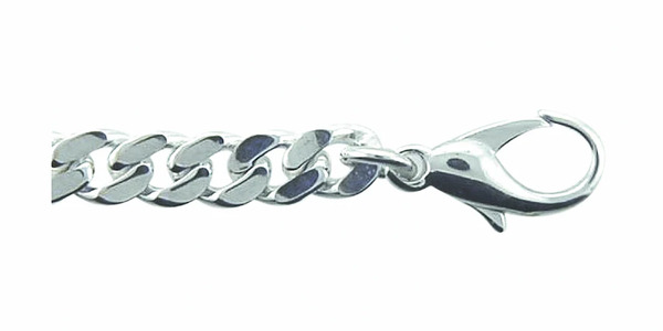 Bild 1 von Adelia´s Silberarmband "Damen Silberschmuck 925 Silber Flach Panzer Armband 19 cm", 19 cm 925 Sterling Silber Flach Panzerkette Silberschmuck für Damen