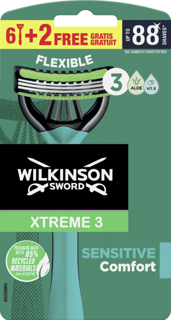 Bild 1 von Wilkinson Sword Xtreme 3 Sensitive Comfort Einwegrasierer