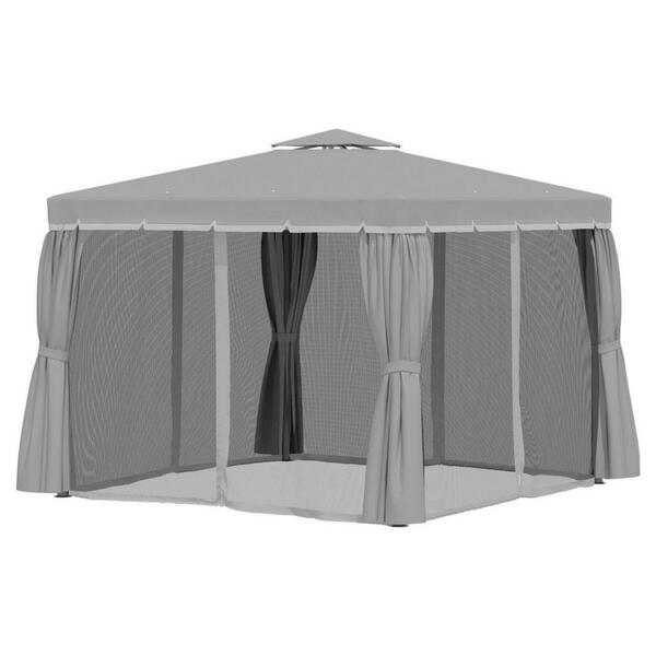 Bild 1 von Outsunny Pavillon dunkelgrau Aluminium B/H/L: ca. 296x270x296 cm