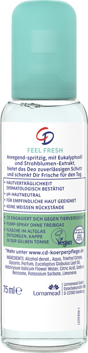 Bild 2 von CD 24h Deodorant Zerstäuber Feel Fresh