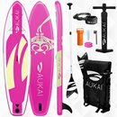 Bild 1 von Aukai® Stand Up Paddle Board 320cm SUP Surfboard aufblasbar + Paddel Surfbrett Paddling Paddelboard – in verschiedenen Designs und Farben, pink
