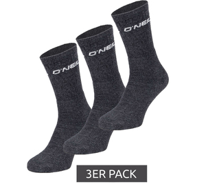 3er Pack O´NEILL Strümpfe Sport-Socken aus recycelter Baumwolle 770003 Anthrazit