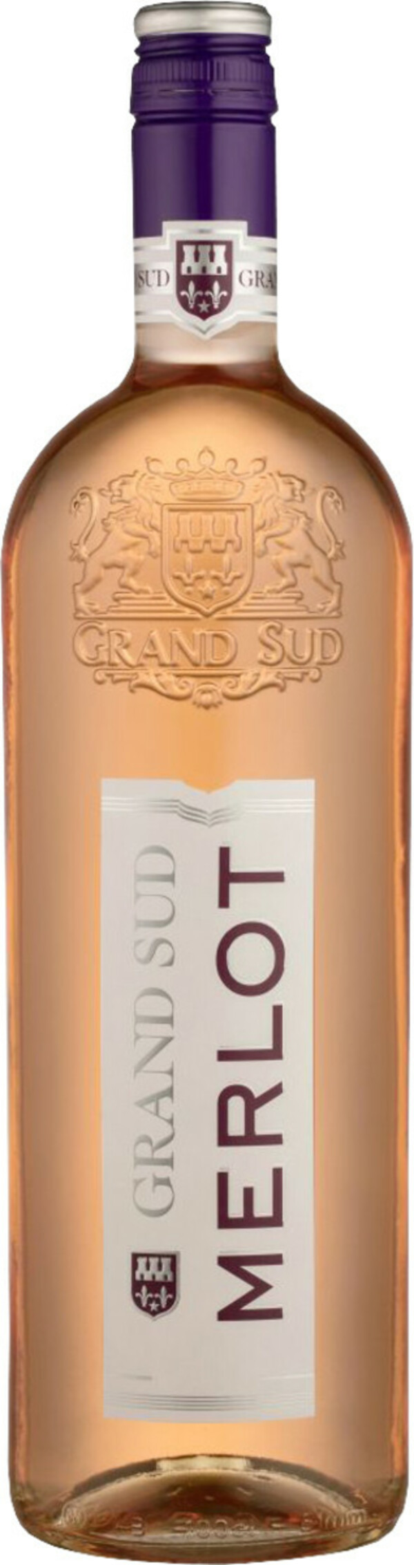 Bild 1 von Grand Sud Grand Sud Merlot Rosé trocken, 1L beschädigtes/verschmutztes Etikett 1 ltr