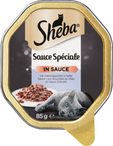 Sheba Sauce Spéciale 22x85g mit Kalbshäppchen, in heller Sauce