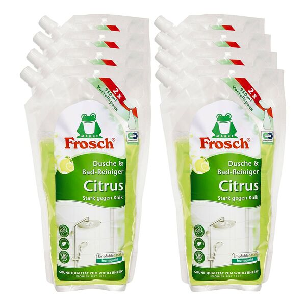 Bild 1 von Frosch Dusche- & Bad-Reiniger Citrus 950 ml, 8er Pack