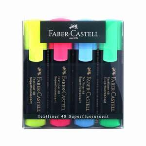 Faber-Castell Textmarker Textliner 48 4 Stück verschiedene Farben