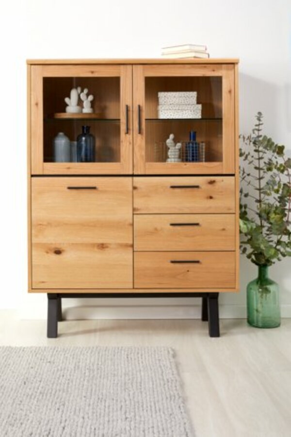 Bild 3 von Vitrine SANDBY 3 Türen natürliche Eiche/schwarz