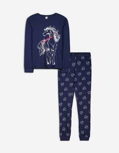 Kinder Pyjama Set aus Sweatshirt und Hose - Allover-Print
