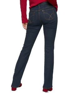 Aniston Jeans coole Damen Five-Pocket-Hose mit dekorativen Stickereien Blau