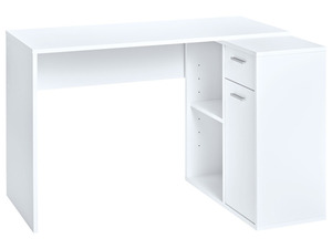 LIVARNO home Schreibtisch mit Schrankelement Weiß (Packstück 1/2)