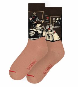 MuseARTa Freizeit-Socken Strümpfe Diego Velázquez Las Meninas DV-LM-02 Braun