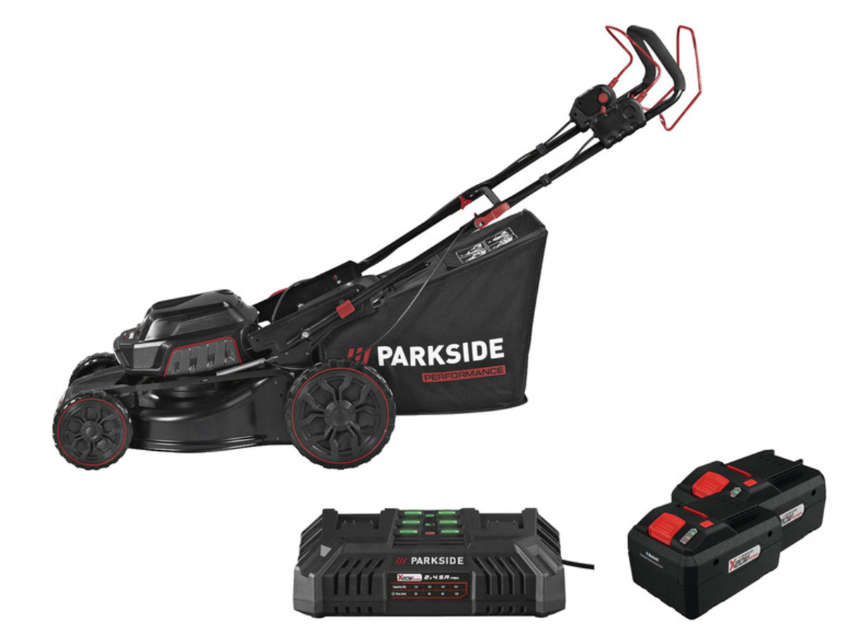 PARKSIDE® 40 V AkkuRasenmäher »PPRMA 40Li A1«, Set mit 2 Smart Akkus