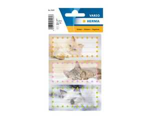 Herma Vario Buchetiketten Sticker Katzen beglimmert 6 Stück