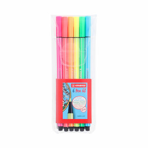 Stabilo Pen 68 Premium-Filzstift 6er Pack neon