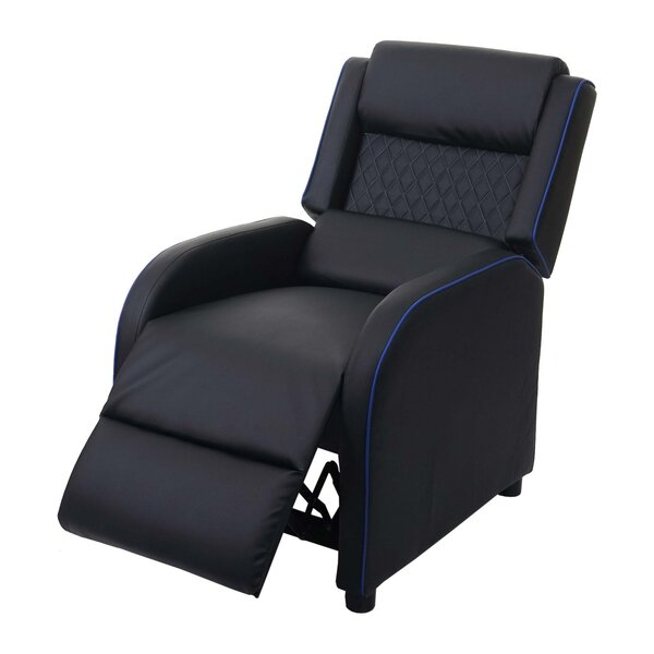 Bild 1 von Fernsehsessel MCW-J27, Relaxsessel Liege Sessel TV-Sessel, Kunstleder ~ schwarz-blau