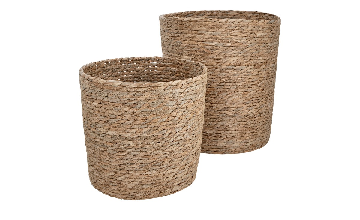 Bild 1 von Aufbewahrungskorb, 2er Set braun Seegras Maße (cm): H: 38  Ø: [35.0] Prospektangebote