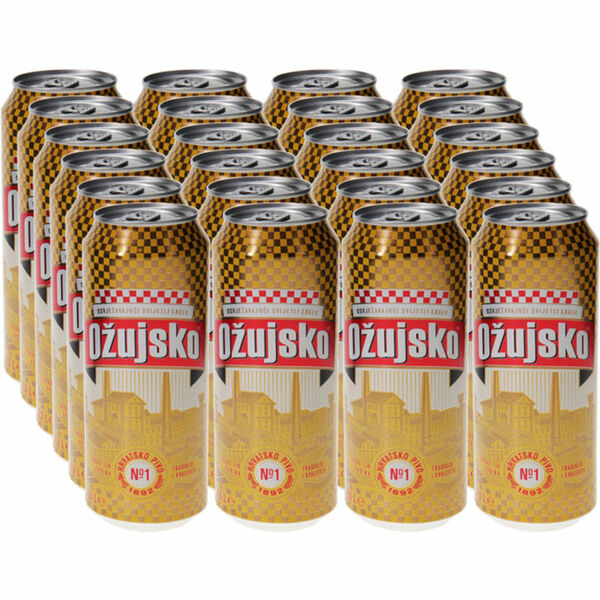 Bild 1 von Ozujsko Kroatisches Bier 5% Alkohol, 24er Pack (EINWEG) zzgl. Pfand