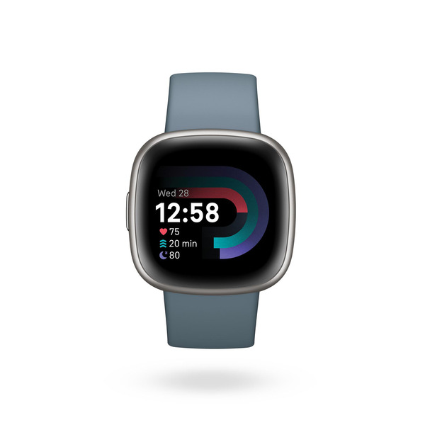 Bild 2 von FITBIT Versa 4 Smartwatch Aluminium Elastomer, S/L, Waterfall Blue/Platinum