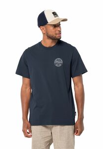 Jack Wolfskin Campfire T-Shirt Men Herren T-shirt aus Bio-Baumwolle S blau night blue