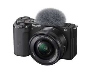 SONY Alpha ZV-E10L Kit + Tasche Speicherkarte Systemkamera mit Objektiv 16-50 mm , 7,5 cm Display Touchscreen, WLAN