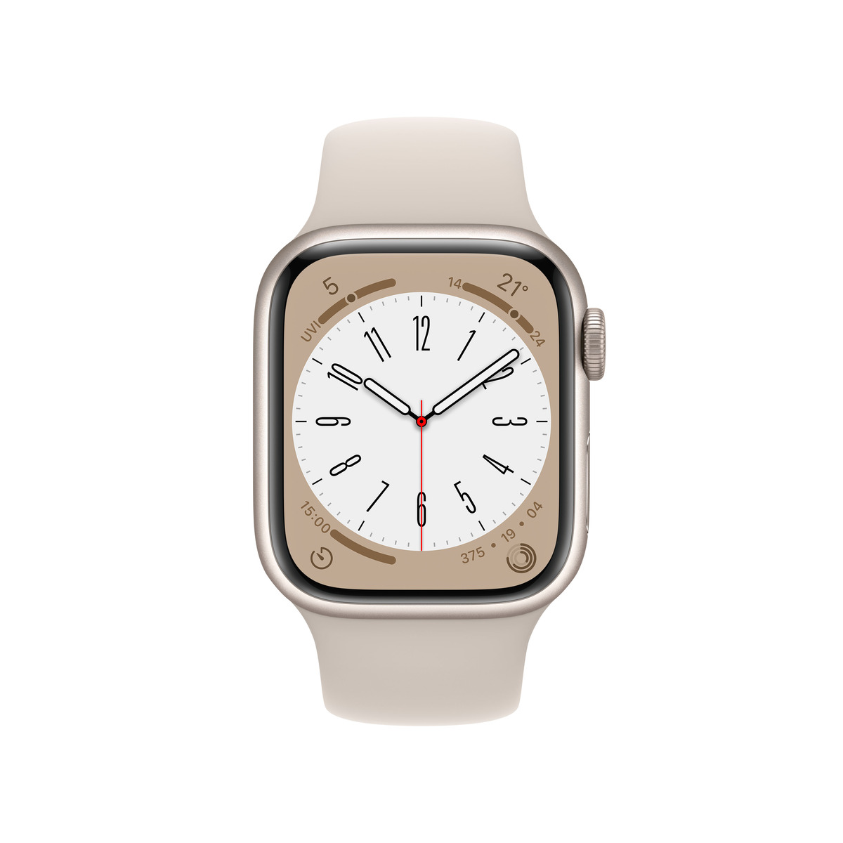 Bild 2 von APPLE Watch Series 8 (GPS) 41 mm Smartwatch Aluminium Fluorelastomer, 130 - 200 mm, Polarstern