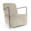 Bild 1 von Kave Home Loungesessel GAMER beige - Lammfell-Stil - Armlehnen - Schaumstoffpolsterung - Kiefernholz - Spanplatte - modern - Relaxsessel