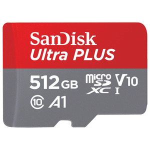 SANDISK Ultra® PLUS microSDXC™‐UHS‐I‐Karte, Micro-SDXC Speicherkarte, 512 GB, 160 MB/s