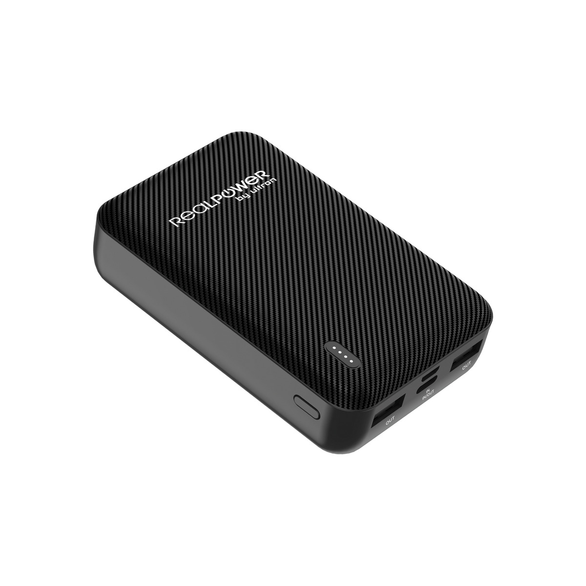 Bild 1 von REALPOWER PB-10000 SE Powerbank 10.000 mAh Black Carbon