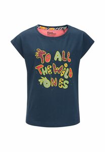Jack Wolfskin Villi T-Shirt Girls Nachhaltiges T-Shirt Kinder 128 dark sea dark sea