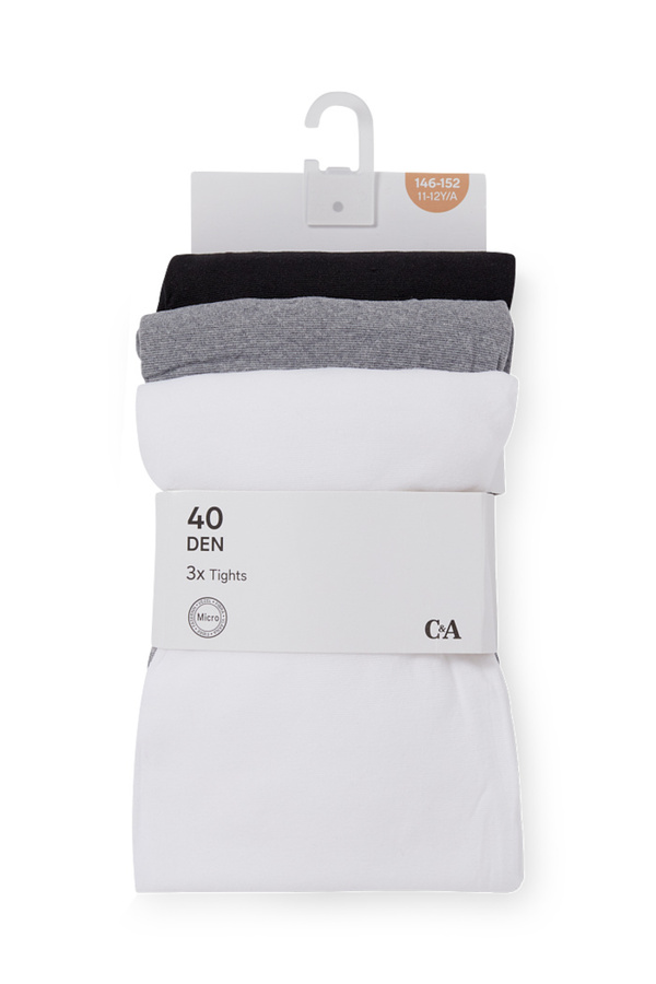 Bild 1 von C&A Multipack 3er-Feinstrumpfhose-40 DEN, Schwarz, Größe: 170-176